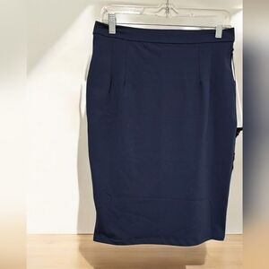 Luxxe Navy Blue Pencil Stretch Skirt NWT